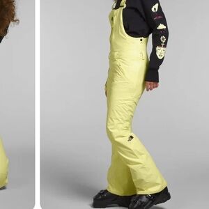 The North Face Women’s freedom insulated bib sun sprite yellow winter 2X